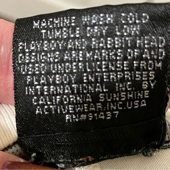 Vintage YTK Playboy Onesie Pajama With Backside Flap Red Cream Size Medium - Picture 9 of 14